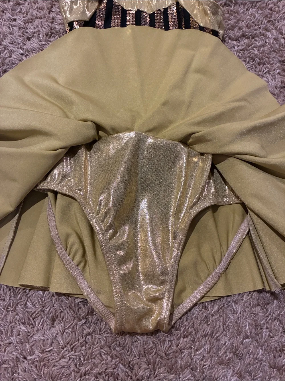 Kids gold and black skating / dance costume